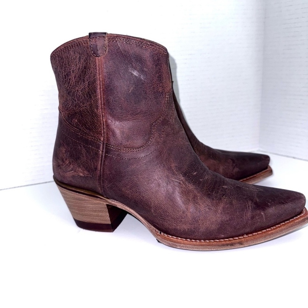 Tecovas The Daisy Scotch Western Ankle Boots 6 - Picture 2 of 6